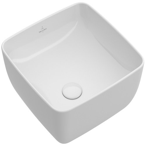 [1624C0663] Lavabo à poser carré ARTIS 41x41 cm, céramique, sans trop-plein, sans trou robin., standard, blanc