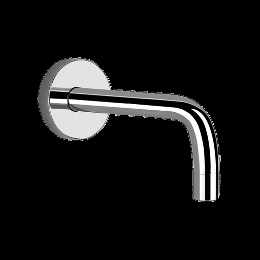 [1621C1214] Bec de lavabo mural VIA TORTONA, S 166 mm, avec rosace, groupe acoustique I, débit 5 l/min, chromé