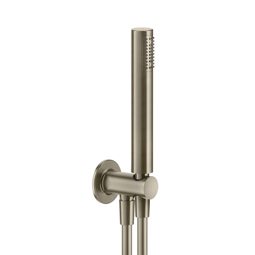 [1621C1234] Ensemble INCISO comprenant sortie coudée murale, douchette anticalcaire 1 jet et flexible 1.50 m, 149 Finox