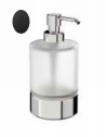 [1690C0875] Distributeur de savon MITO à poser avec pot en verre satiné et doseur finition noir mat