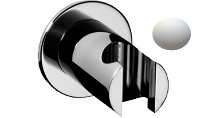 [1621C1354] Support de douche KWC rosace D 48 mm (BEVO), acier inoxydable brossé