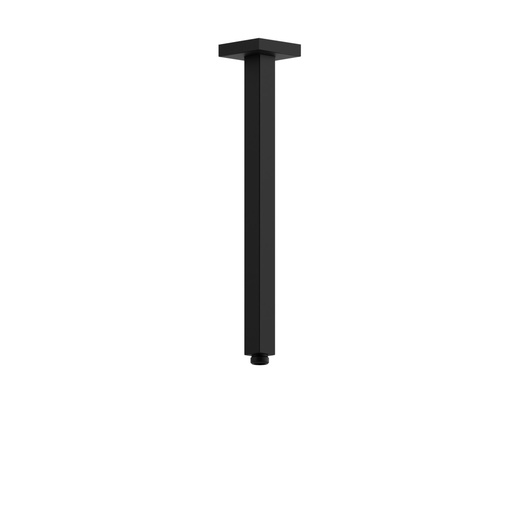 [1621H0854] Bras de douche plafond 1/2" ERGO-Q L=350 mm, rosace carrée, noir mat