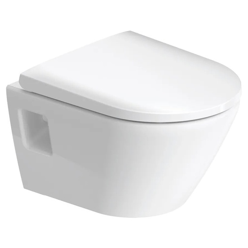 [1626M0004] Cuvette murale Set D-NEO UP se compose de cuvette murale Rimless D-Neo et siège de WC D-Neo avec amortissement, ATTACHEMENT VISIBLE, standard, blanc