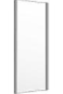 [1613H0326] Cloison latérale S400Plus 87,5-89 cm, H 200 cm pour porte battante 90° Magnet, verre véritable clair, couleur d'argent mat