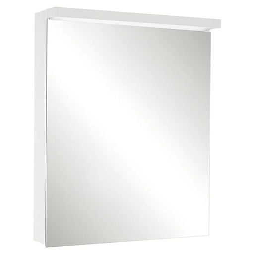 [1617C0503] Armoire de toilette BORDO (anc. ADVANCED Line Ultimate TW ALU1) 60/1/TW/L, dim. 60 x 70 x 12 cm profil en aluminium, prises double en bas à gauche, porte à double miroir charnières à gauche, LED dimmable, en haut et en bas, dessus et dessous séparément commutable 2000-6500 K, bouton pour les fonctions à l'intérieur du profilé latéral, miroir grossissant IP44, argent éloxé