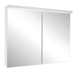 [1617C0511] Armoire de toilette BORDO (anc. ADVANCED Line Ultimate TW ALU1) 100/2/TW, dim. 100 x 70 x 12 cm profil en aluminium, prises double en bas à la paroi intermédiaire, 2 portes à double miroir, LED dimmable, en haut et en bas, dessus et dessous séparément commutable 2000-6500 K, bouton pour les fonctions à l'intérieur du profilé latéral, miroir grossissant IP44, argent éloxé