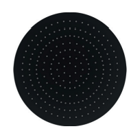 [1621M0849] Douche pluie diam. 300 mm (LAURIN, SQUARE), ronde, sans bras de douche RubiClean, diffuseur auto-nettoyant, résistance au calcaire, débit/catégorie de bruit 11 L/min (3 bar), noir mat