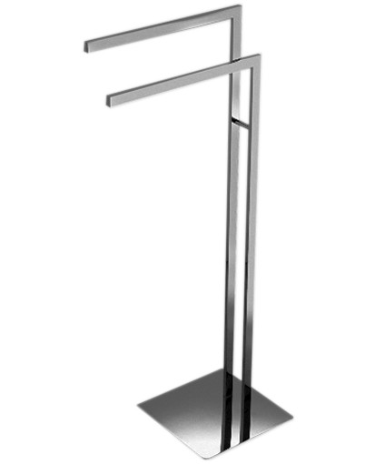[1690C1125] Porte-serviette sur pied DIVO L 24 cm, H 88 cm, P 40 cm, chromé