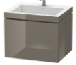 [1616C4007] Combination de lavabo L-CUBE C-BONDED 60,0 x 50,0 x 48,0 cm, lavabo pour meuble Vero Air inclus, élément à 1 tiroir, sans trop-plein, 1 trou robin., bonde avec enjoliveur en céramique incluse, siphon gain de place inclus, Revêtement laqué, CHOIX A CONFIRMER groupe prix 4