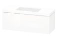 [1616C4014] Combination de lavabo L-CUBE C-BONDED 120,0 x 50,0 x 48,0 cm, lavabo pour meuble Vero Air inclus, élément à 1 tiroir, sans trop-plein, 1 trou robin., bonde avec enjoliveur en céramique incluse, siphon gain de place inclus, Revêtement mélaminé, décor stratifié HPL, CHOIX A CONFIRMER groupe prix 2
