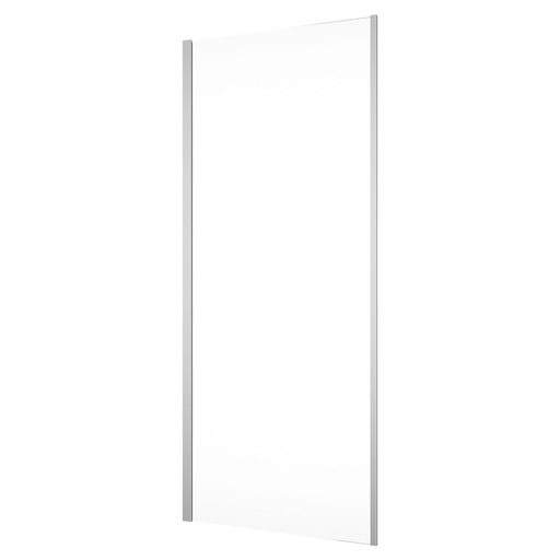 [1613M0489] Cloison latérale DIVERA 40 cm, H 200 cm, en alignement protection Aquaperle, verre vérit. clair cleaneffect, argent poli-brillant