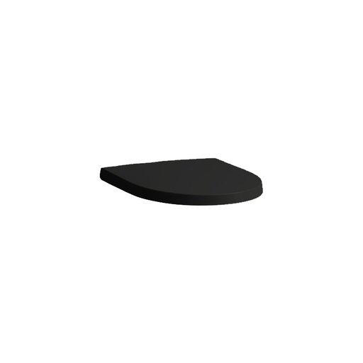 [1625C0241] Siège de WC MODERNA S avec couvercle, avec abaissement automatique fixation 40 mm pour H8215417160001, charnières acier inoxydable, noir mat