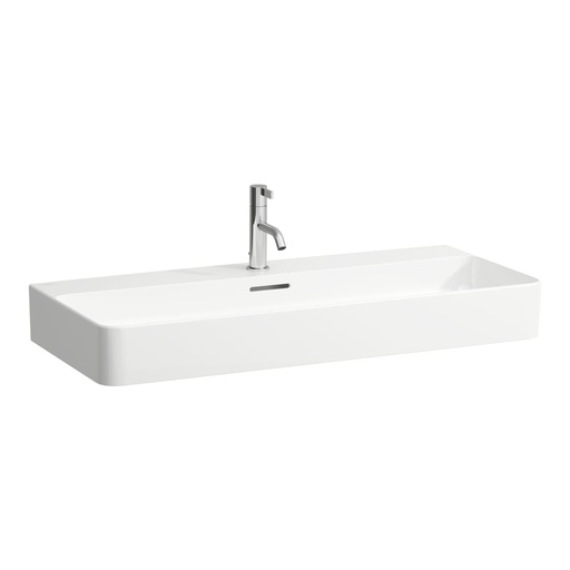 [1624C0701] Lavabo VAL 95 x 42 cm, SaphirCéramique pour meuble suspendu avec trop-plein, 1 trou robin., standard, blanc