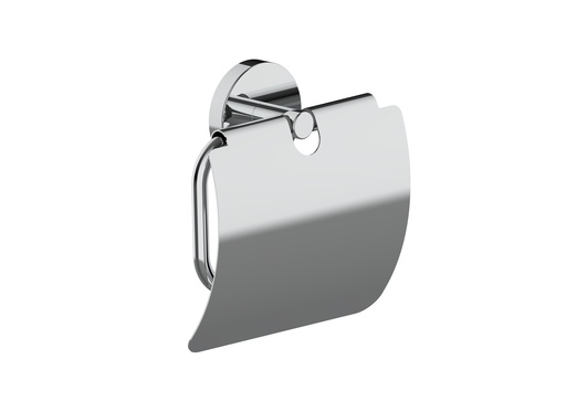 [1690C1146] Porte-papier WC avec couvercle LUINO 13.8 x 4.3 x 13.2 chromé