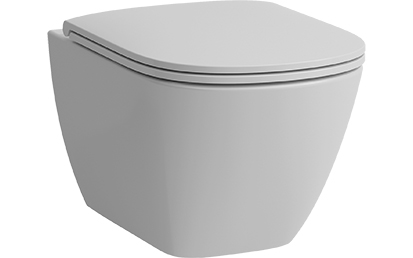 [1625C0244] Cuvette murale LUA UP ADVANCED rimless 36 x 52 cm, à chasse directe céramique, pour chasse d'eau à encastrer, matériel de fixation, standard, blanc