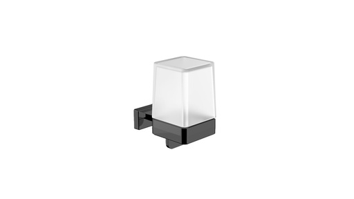 [1690C1244] Distributeur de savon à levier mural LEA 1800 réservoir en verre satiné, noir mat
