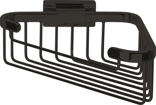 [1690C1248] Porte-savon à barrettes NEW LEA 1800 modèle d'angle, 18 x 16 x 7 cm, noir mat