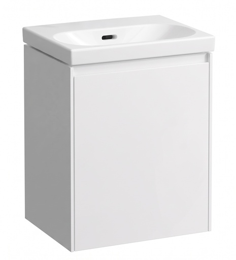 [1616C4053] Élément inférieur Lani by LUA 43,5 x 51,5 x 34,0 cm armoire de tablette, 1 porte charnières à droite pour lave-mains 45 cm - H815081, standard, blanc mat