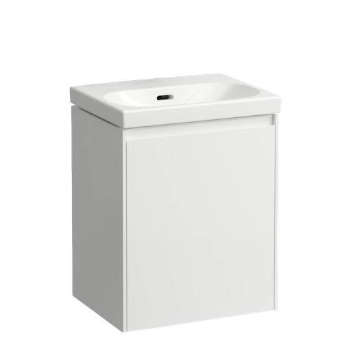 [1616C4053] Élément inférieur Lani by LUA 43,5 x 51,5 x 34,0 cm armoire de tablette, 1 porte charnières à droite pour lave-mains 45 cm - H815081, standard, blanc mat