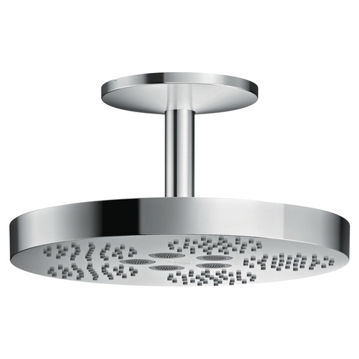 [1621C1670] Douche au plafond One 280 D 28 cm, 1jet PowderRain et Rain in combinaison, joint à rotule, débit 12,2 l/min bras de douche au plafond 12 cm, groupe acoustique II, Chromé