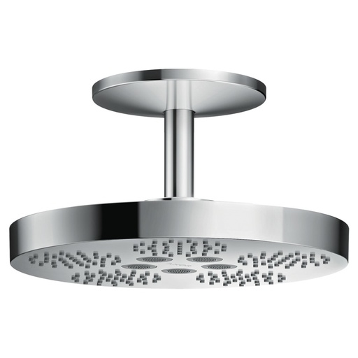 [1621C1672] Douche au plafond One 280 D 28 cm, 1jet PowderRain/Rain débit 12,5 l/min, bras de douche au plafond 21,1 cm groupe acoustique II sans corps à encastrer 757 019, Chromé
