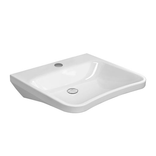 [1624C0767] Lavabo DuraStyle Vital Med, 1 trou robin., 65 x 57 cm, céramique, sans trop-plein, tablette de robinetterie, standard, blanc