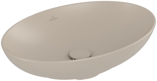 [1624S0261] Lavabo à poser Loop & Friends 56 x 38 cm, céramique, ovale sans trop-plein, cleaneffect, Almond