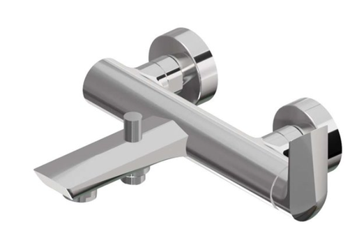 [1621C1801] Mélangeur de bain DELTA ZERO nu, E 150 mm, avec raccords excentriques 1/2" x 3/4", chromé