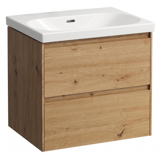 [1616C4155] Élément inférieur Lani by LUA 58,5 x 51,5 x 45,0 cm élément à 2 tiroirs pour lavabo 60 cm - H810083 / H810333, standard, 267 chêne sauvage