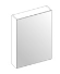 [1617C0561] Armoire de toilette SKY, L60xH70xP13.5 cm, porte à double miroir, charnière gauche, corps/face mélaminé, Finitions Dekorativo 3D (1S3) Castagno Scuro, inclus prise, sans applique