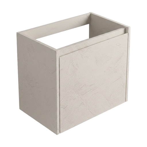 [1616C4172] Elément inférieur sous-meuble THEO pour lave-mains P 25.3 x L 45.0 x H 50.0 cm, poignée SYSTEM M2 Gola ouverture porte à droite ,Dekorativo 3D (1A1) Cemento cenere