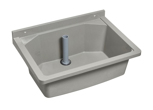 [1618C0446] Bac à laver RENO 70 x 50 cm, prof. 30 cm, matière synthétique, soupape d'écoulement, matériel de fixation, couleur Terrazzo gris