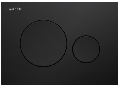 [1614C0806] Plaque de déclenchement INEO MOON commande à deux quantités pour chasse d'eau à encastrer Ineo, matière synthétique, noir mat