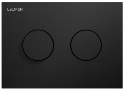 [1614C0814] Plaque de déclenchement INEO GROOVE commande à deux quantités pour chasse d'eau à encastrer Ineo, matière synthétique, noir mat