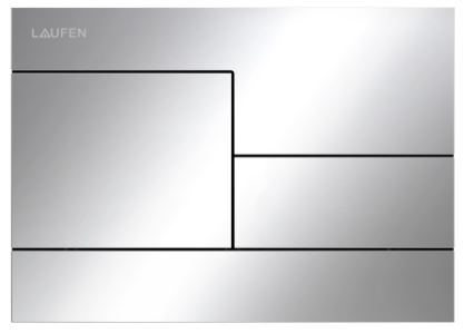[1614C0817] Plaque de déclenchement INEO SKYLINE commande à deux quantités pour chasse d'eau à encastrer Ineo, matière synthétique, chromé brillant