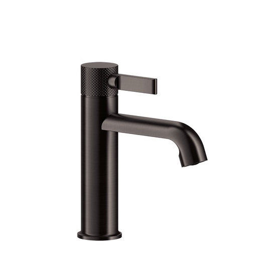 [1621C2243] Mélangeur de lavabo INCISO, S 135 mm, goulot fixe sans vidage, tuyaux de raccordement flexibles 3/8", groupe acoustique NT, 707 BLACK METAL BRUSHED PVD