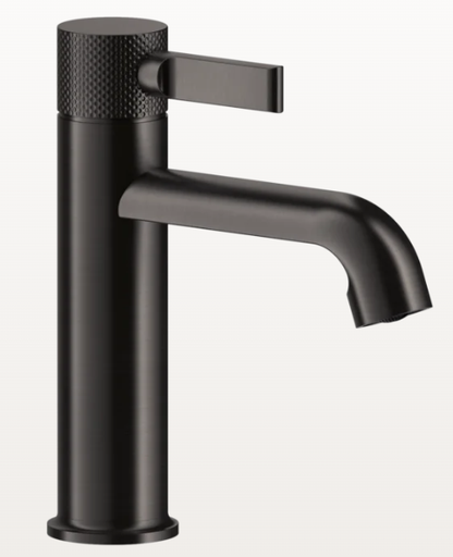 [1621C2243] Mélangeur de lavabo INCISO, S 135 mm, goulot fixe sans vidage, tuyaux de raccordement flexibles 3/8", groupe acoustique NT, 707 BLACK METAL BRUSHED PVD