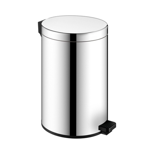 [1690C1587] Boîte à ordures Plan 20 cm, H 29 cm acier inoxydable, finition chromé