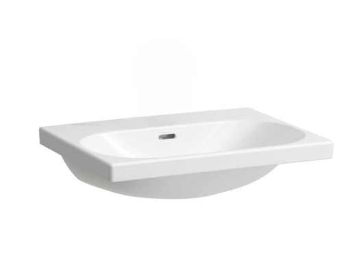 [1624C0797] Lavabo LUA 60 x 46 cm, céramique pour meuble suspendu avec trop-plein, sans trou robin., standard, blanc brillant