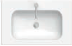 [1616C4229] Lavabo SLIM 80 cm en céramique, L 81 cm - P 50.8 cm, vasque centrée, avec trop-plein, sans bonde, 1 trou de robinetterie, pour sous-meuble prof. 50 cm, blanc mat