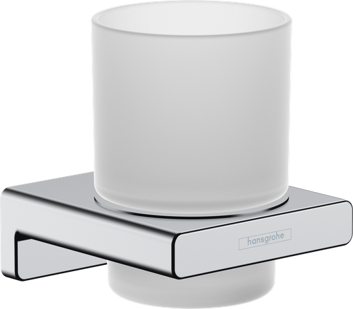 [1690C1611] Porte-verre AddStoris modèle mural, récipient en verre, chromé