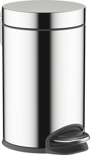 [1690C1637] Poubelle à pédale AddStoris D 17 cm, H 26,5 cm contenance 3 litres, chromé