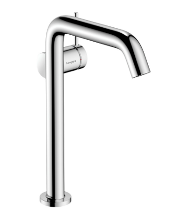 [1621C1969] Mélangeur de lavabo TECTURIS S 240 Fine S 167 mm, goulot fixe hauteur d'écoulement 230 mm EcoSmart+, CoolStart - eau froide par position de levier au milieu, avec vidage Push-Open, débit 4 l/min, chromé