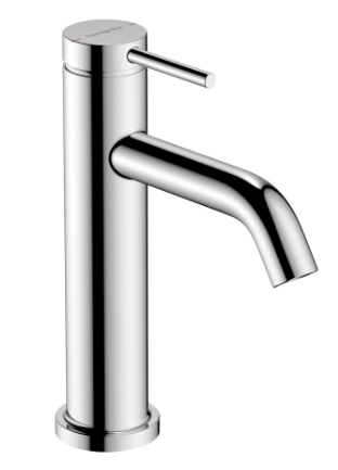 [1621C1991] Mélangeur de lavabo TECTURIS S 110, S 116 mm, goulot fixe hauteur d'écoulement 105 mm EcoSmart+, sans garniture d'écoulement, débit 4 l/min, chromé