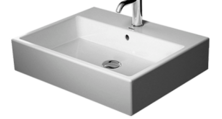 [1624C0800] Lavabo Vero Air 60 x 47 cm, céramique poli, pour meuble suspendu avec trop-plein, 1 trou robin., standard, blanc