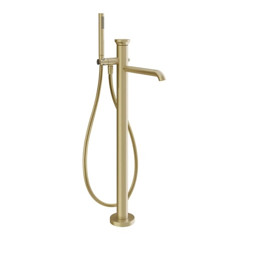 [1621C2125] Mitigeur de baignoire sur socle H. jusqu'à l'aérateur 787 mm avec douchette et flexible 1500 mm. Insert 66600 en finition inclus. 727 Brass Brushed PVD