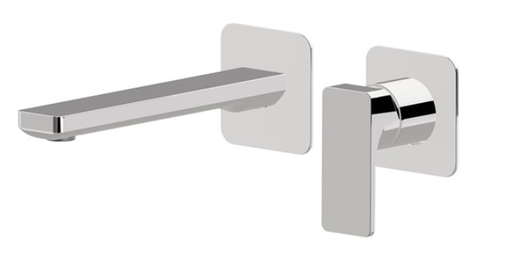 [1621H0952] Mélangeur de lavabo mural B-EASY, S 190 mm, écartement entre poignée et bec 120 mm, raccords 1/2", sans corps à encastrer 27852, débit 5 l/min, chromé
