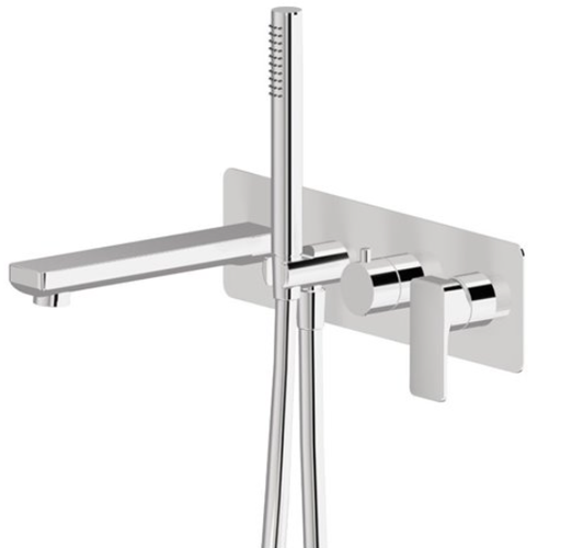 [1621H0966] Partie apparente mitigeur Bain/Douche mural B-EASY à combiner avec corps à encastrer Nr. 31031, chromé