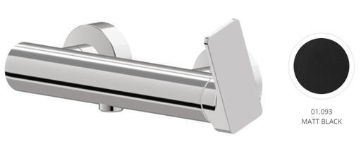 [1621H0971] Mélangeur de douche B-EASY, E 150 mm, nu, avec raccords excentriques 1/2" x 3/4", noir mat