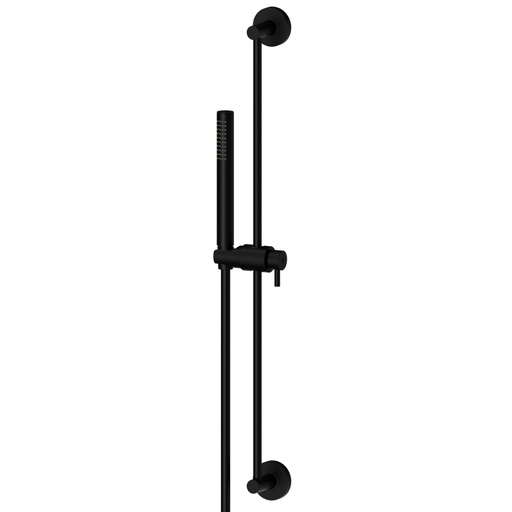 [1621H0976] Glissière de douche en laiton 69,1 cm, HAKA / B-EASY inclus flexible 150 cm et douche à main, noir mat